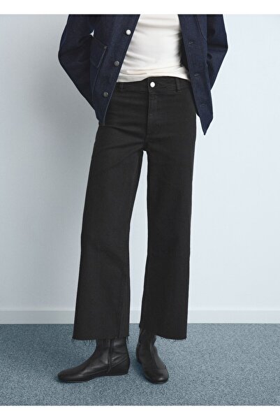 MANGO Woman Catherin yüksek belli culotte jean pantolon