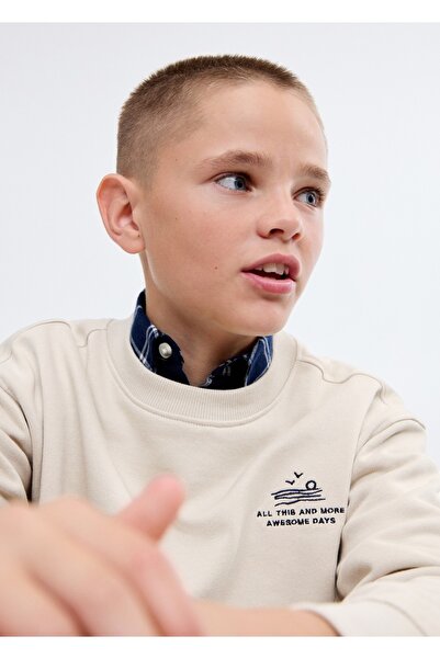MANGO Kids Hanorac din bumbac brodat