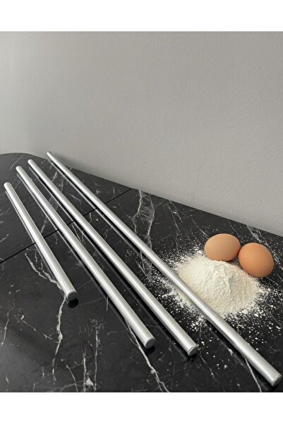 A NEW START Alüminyum Oklava Hamur Ve Yufka Açma Pratik (Paslanmaz) 4 LÜ SET ...