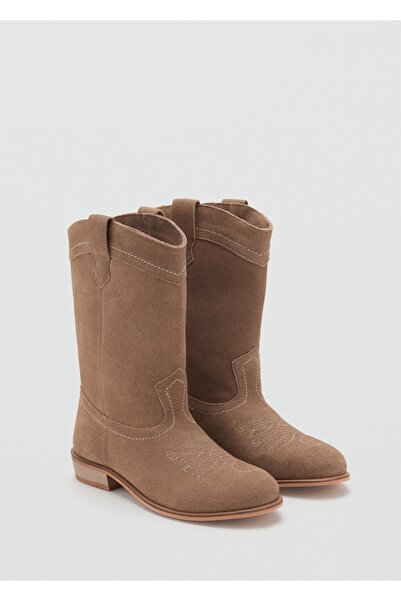 MANGO Kids Süet deri çizme