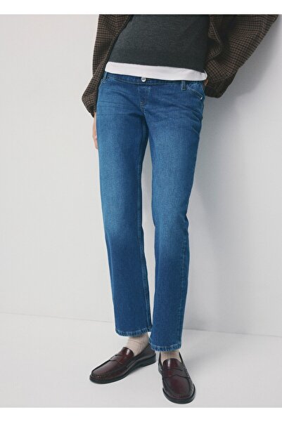 MANGO Woman Düz kesim hamile jean