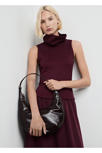 MANGO Woman Huni yaka elbise