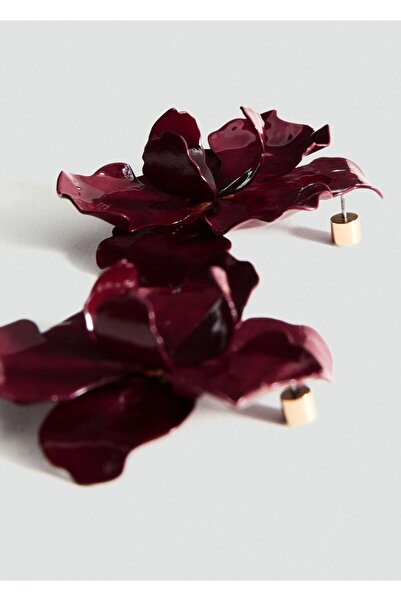 MANGO Woman Çiçek tasarımlı küpe