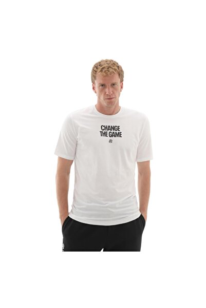 Under Armour A6007304-100 Curry Playable Tee 1 Ανδρικό μπλουζάκι λευκό