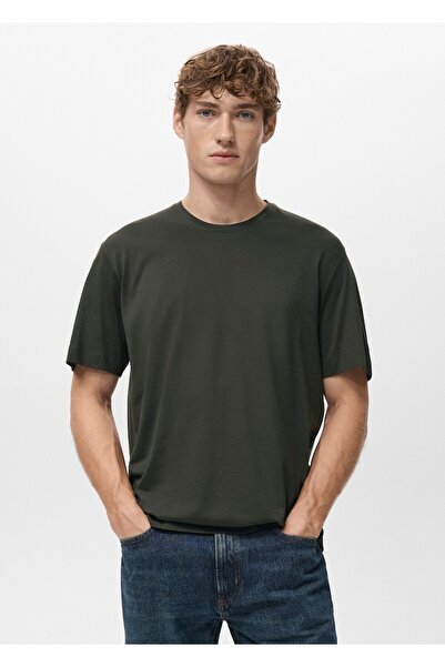 MANGO Man Regular kesim %100 pamuklu tişört