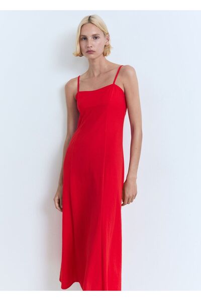 MANGO Woman Midi boy shift elbise