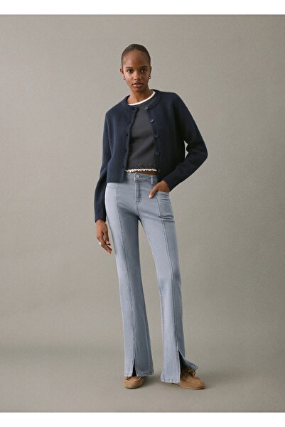 Mango Teen Yırtmaçlı flared jean