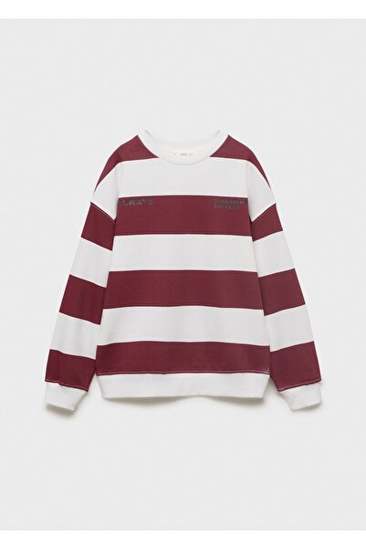 MANGO Kids Çizgili koton sweatshirt