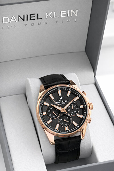 Daniel Klein Özel Kutulu Damat Saati Deri Kordon 30 Mt Suya Dayanıklı Iç Göst...