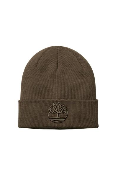 Timberland B0A65HPBK01-R 3D Embroidery Beanie Erkek Kahve