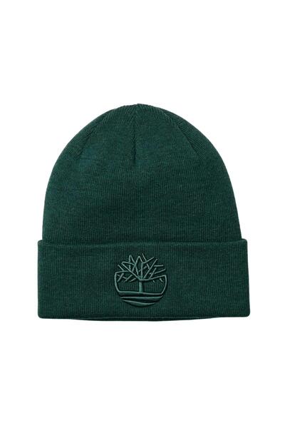 Timberland B0A65HP3171-R 3D Embroidery Beanie Erkek Yeşil