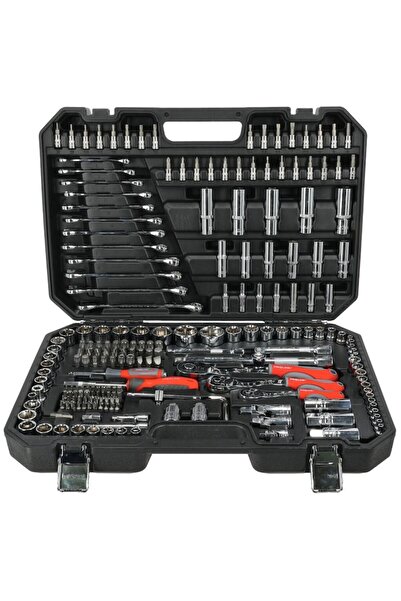 ROONLINE Professional tool set 216 pieces, chrome vanadium, socket wrenches, ...
