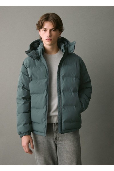 Mango Teen Kapüşonlu kapitone anorak