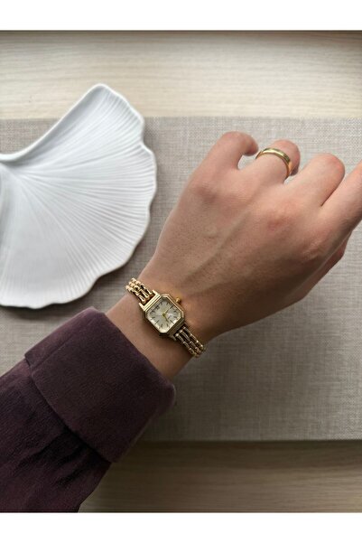 rubsey الرجعية الحد الأدنى حبة الحبل خمر ساعة اليد النسائية