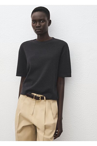 MANGO Woman Kısa kollu yün kazak