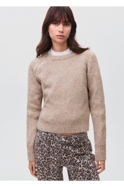 Mango Teen Fermuarlı triko kazak