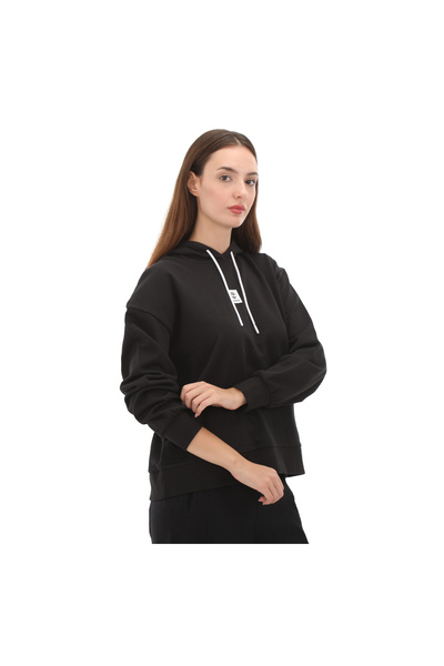 Timberland B0A5SX20011-R Stack Logo Loop Back Hoodie Дамска суитшърт Черна