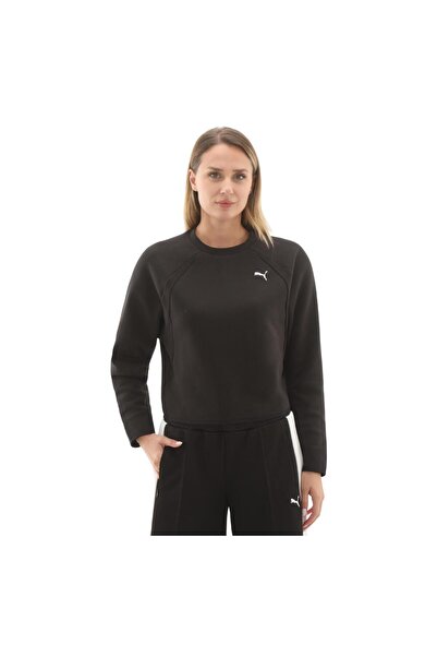 Puma 688142-01 Evostrıpe Comfort Short Crew Pulover pentru femei tricou Negru
