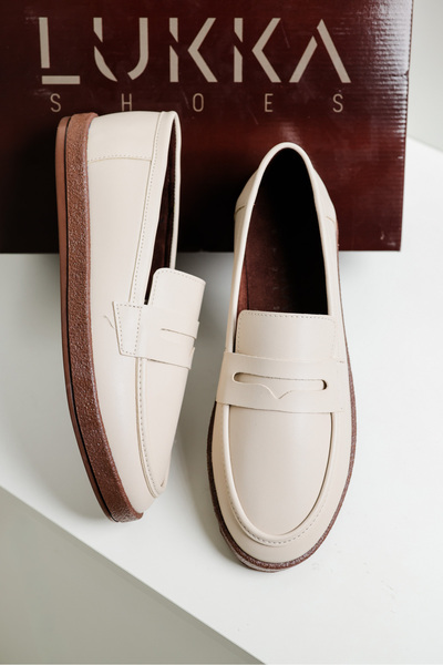 by selvi Lukka Shoes Pantofi pentru bărbați Livya, din piele artificială, bej