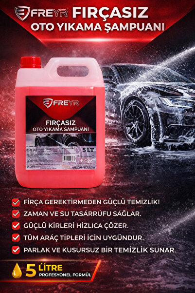 FREYR Fırçasız Oto Yıkama Şampuanı 5 kg – Yoğun Köpük, Güvenli Araç Temizliği...