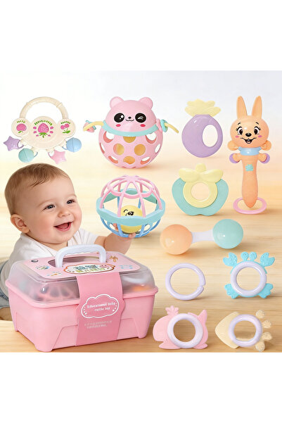 Generic 14-piece baby rattle toy set for babies 3-12 months - cute, durable a...
