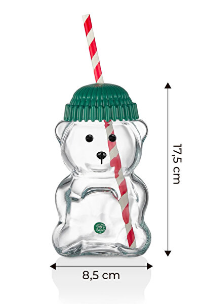 Kitchen Life Bearista Cam Soğuk İçecek Bardağı Ayıcıklı Bardak 591ml