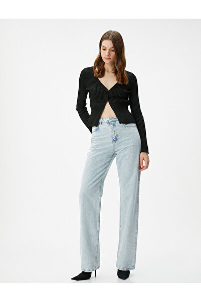 Koton Eve Jeans - Blugi cu picioare drepte, croiala normală