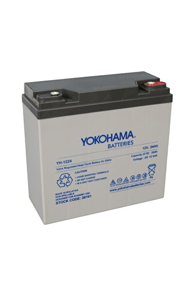 Yokohama Batteries Yokohama YH-122.4 12 Volt - 24 Amper Elektrikli Bisiklet A...