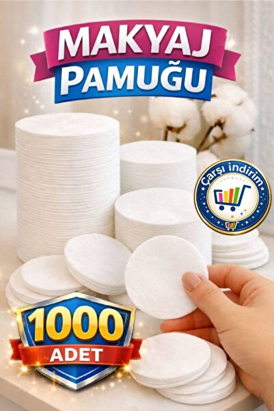 nistabolje 1000 Adet Makyaj Temizleme Pamuğu Makyaj Pedi Pamuk