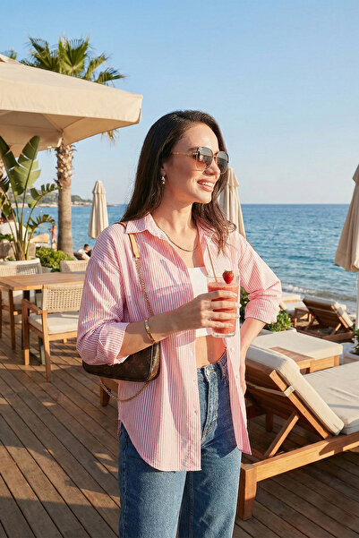 Lela Cămașă cu mânecă lungă, cu buzunare, cu dungi 6772895