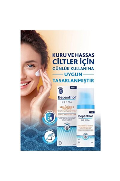 Bepanthol Derma Nemlendirici & Besleyici Spf 25 Güneş Koruyuculu Günlük Yüz Bakım Kremi 50 Ml