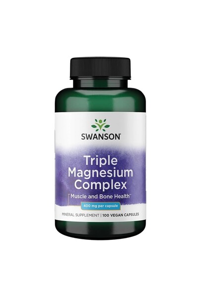 SWANSON Complex triplu de magneziu 400 mg 100 capsule,