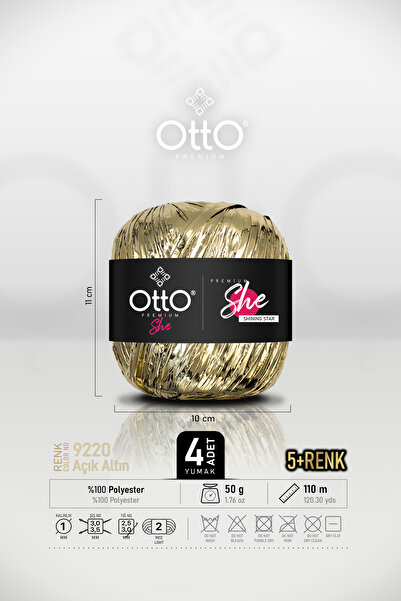 Otto Premium She Metallic Raffia - Ανοιχτό Χρυσό - Συσκευασία 4 τεμαχίων - 1m...