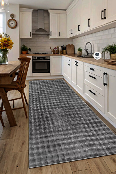 ALgorand Home Antrasit 25 mm Kalınlıkta Yumuşak Bubble Kaymaz Özel Taban Pelu...