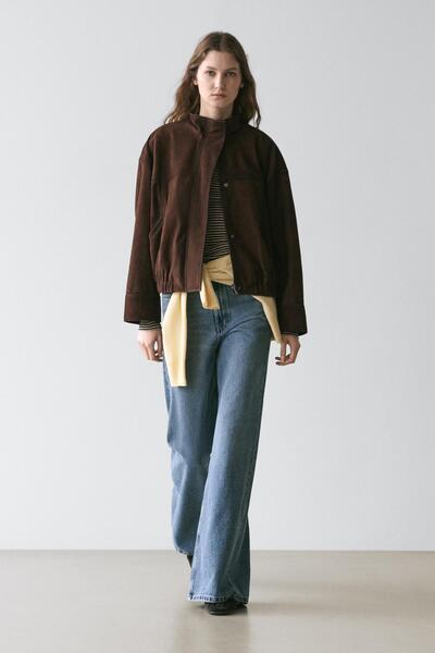 Massimo Dutti Orta bel İspanyol paça jean