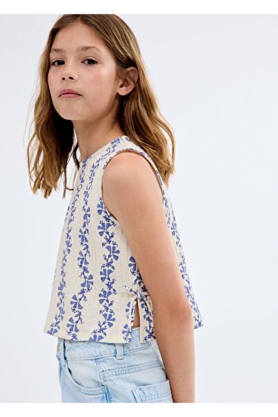 MANGO Kids Fiyonklu desenli bluz