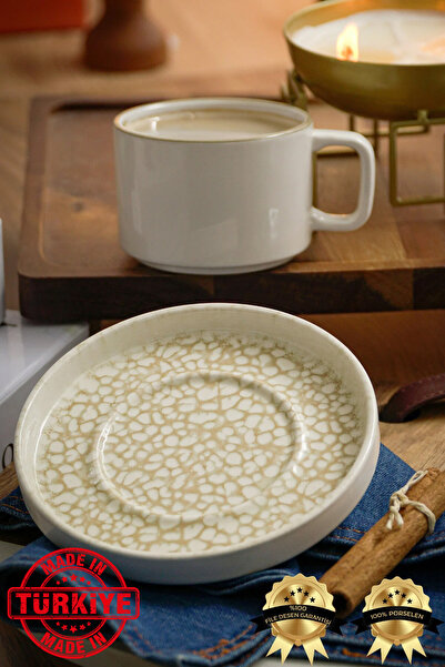 Heda Porselen 230 ml Tea Cup Set - 4 Pieces, 2 Persons, Side Porcelain