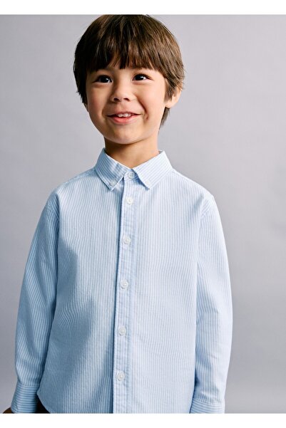 MANGO Baby Çizgili Oxford gömlek