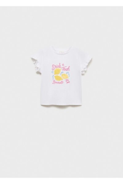 MANGO Baby T-Shirt mit Rüschendruck