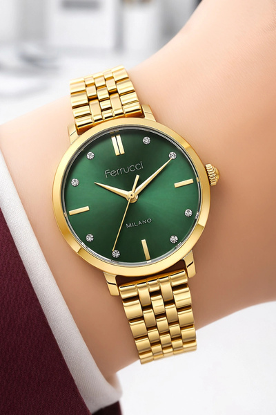 Ferrucci Steel Cord & Stylish Design, Women's Wrist Watch, 3Atm Water Resista...