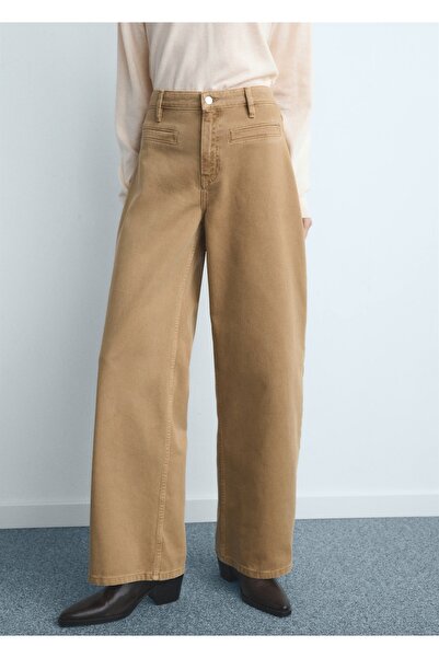 MANGO Woman Ribana detaylı cepli balon jean