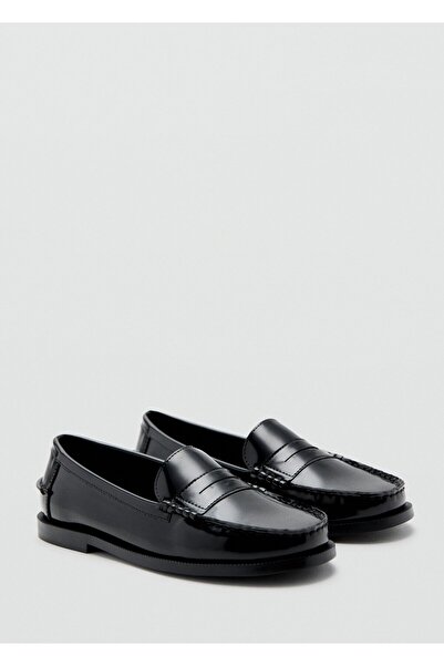 MANGO Kids Deri görünümlü makosen