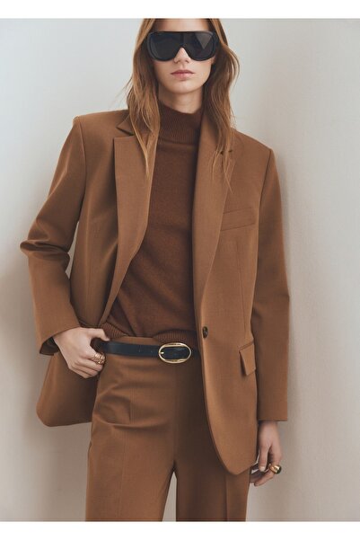 MANGO Woman Wide leg kumaş pantolon