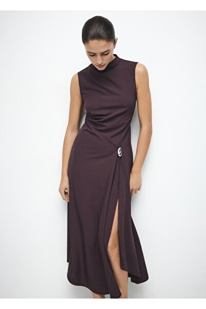 MANGO Woman Metal süslemeli evaze elbise