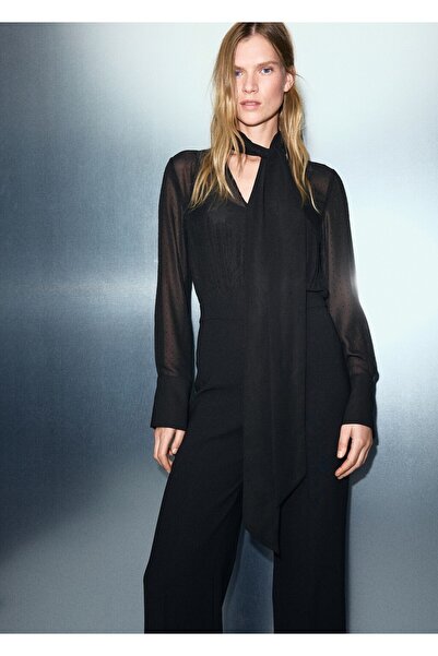 MANGO Woman Strass taşlı fularlı tulum