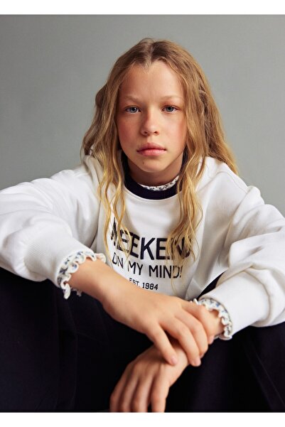MANGO Kids Sweatshirt aus Baumwolle mit Verarbeitungsdetails