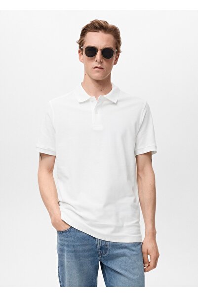 MANGO Man Regular kesim pamuklu pike polo gömlek