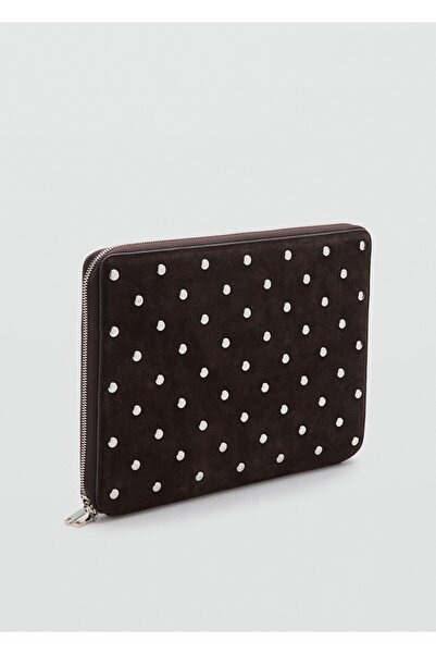 MANGO Woman Deri zımbalı bilgisayar kılıfı