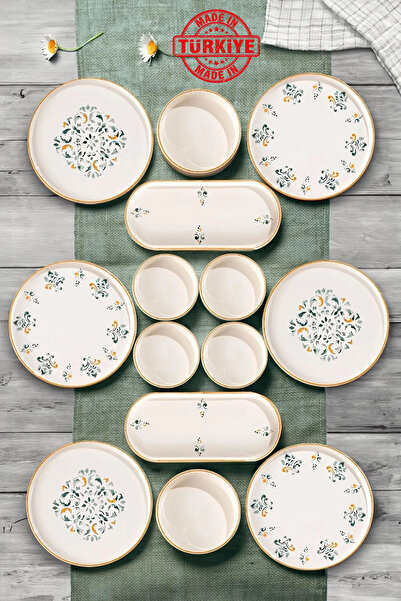 Kitchen Life طقم إفطار فاخر قابل للتعبئة مكون من 14 قطعة و6 أشخاص من D-Harma