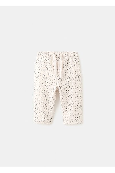 MANGO Baby Çiçek desenli jogger pantolon